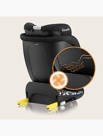 Seggiolino auto LIONELO 360° Navy i-Size - ISOFIX - Rivestimento ventilato - 40-150 cm - 0+/1/2/3