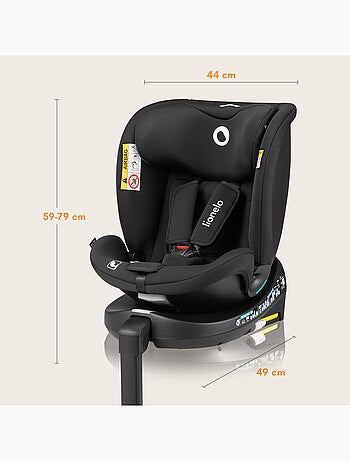 Seggiolino auto LIONELO 360° Navy i-Size - ISOFIX - Rivestimento ventilato - 40-150 cm - 0+/1/2/3