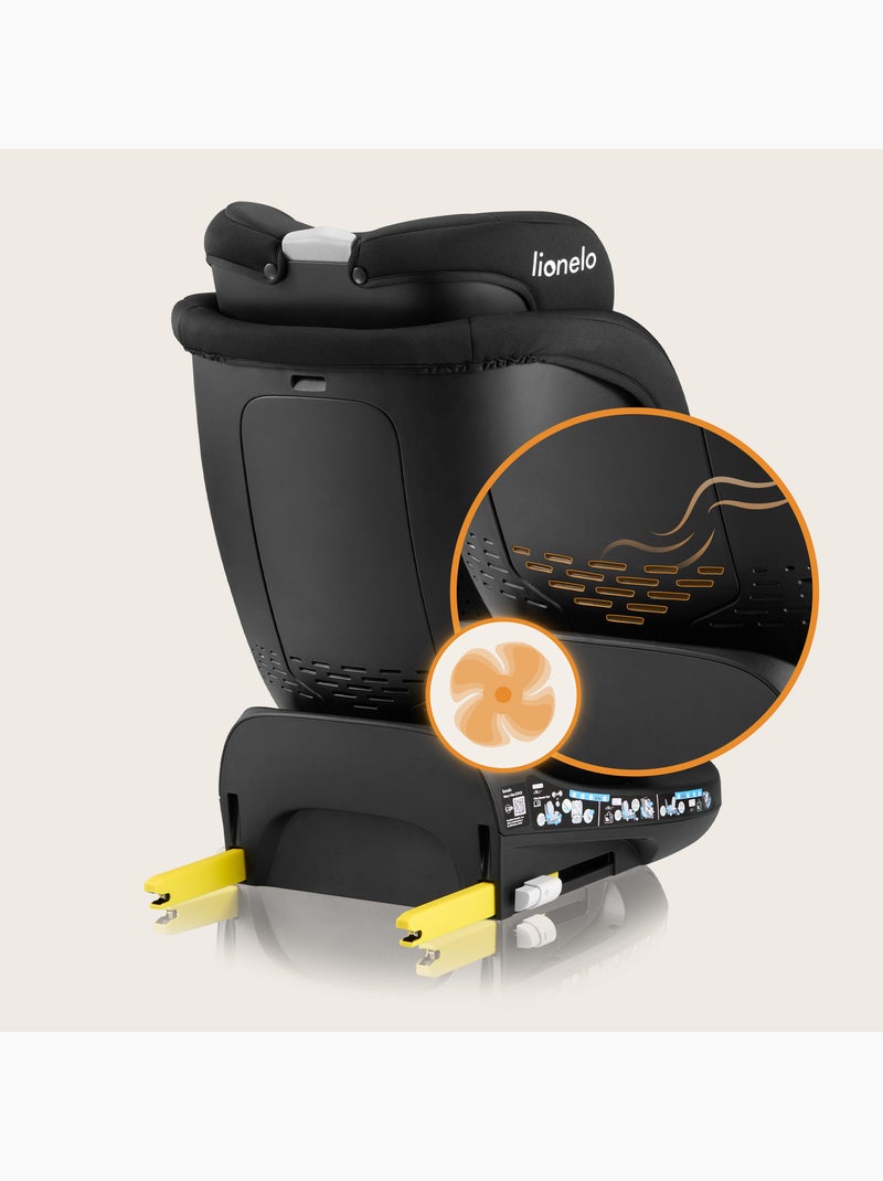 Seggiolino auto LIONELO 360° Navy i-Size - ISOFIX - Rivestimento ventilato - 40-150 cm - 0+/1/2/3 Nero - Kiabi