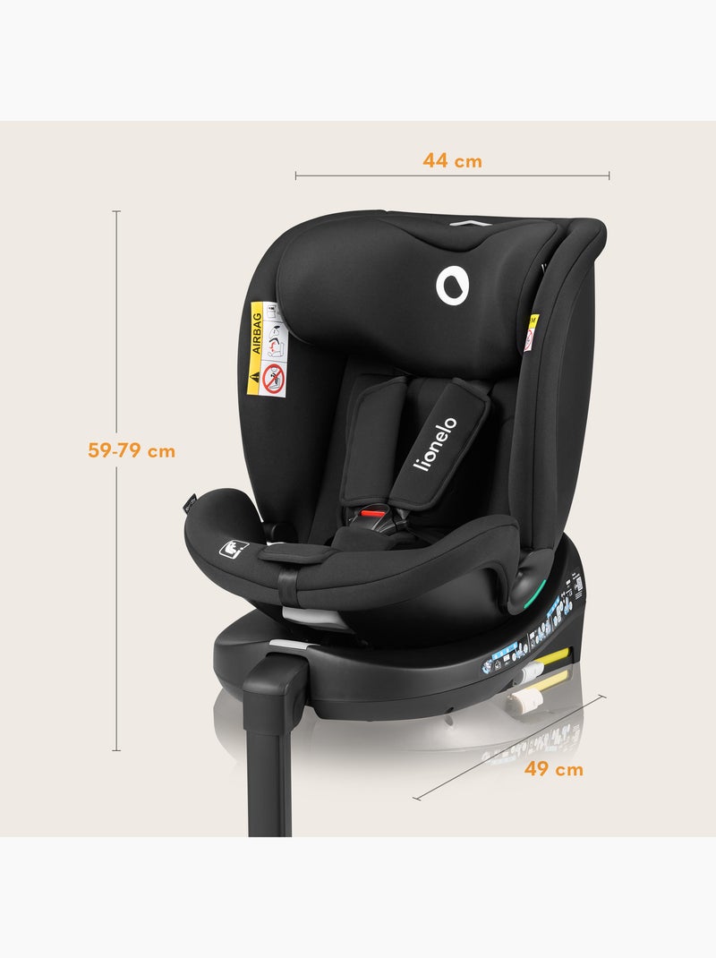 Seggiolino auto LIONELO 360° Navy i-Size - ISOFIX - Rivestimento ventilato - 40-150 cm - 0+/1/2/3 Nero - Kiabi