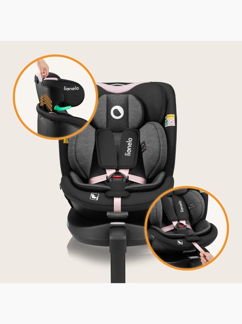 Seggiolino auto LIONELO 360° Navy i-Size - ISOFIX - Rivestimento ventilato - 40-150 cm - 0+/1/2/3 - Kiabi