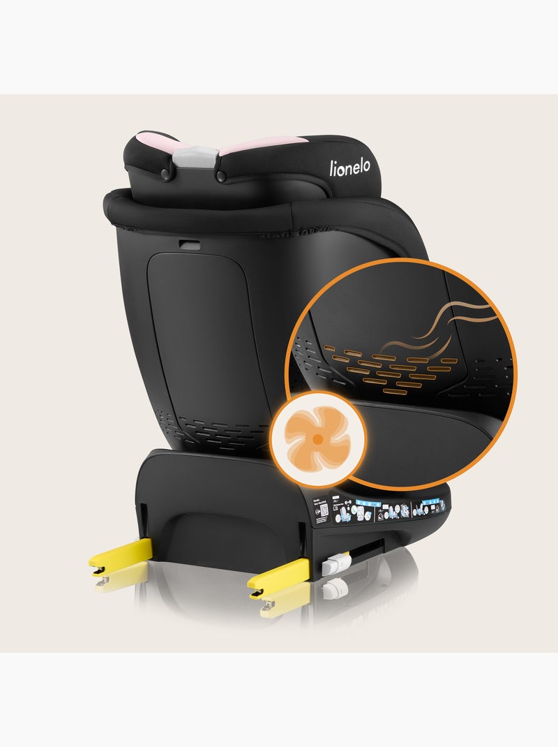 Seggiolino auto LIONELO 360° Navy i-Size - ISOFIX - Rivestimento ventilato - 40-150 cm - 0+/1/2/3 Nero Rosa - Kiabi