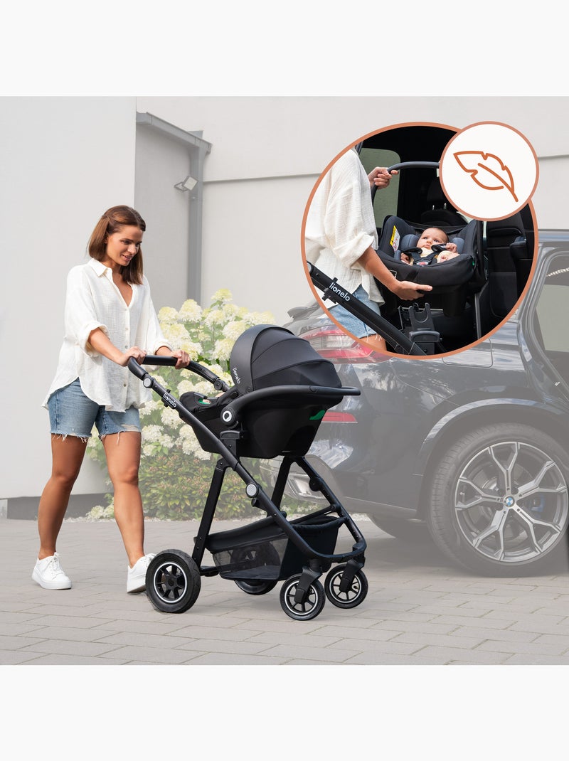 Seggiolino Auto LIONELO Astrid i-Size - Ovetto 40-87 cm - ADAC - Leggero Nero - Kiabi