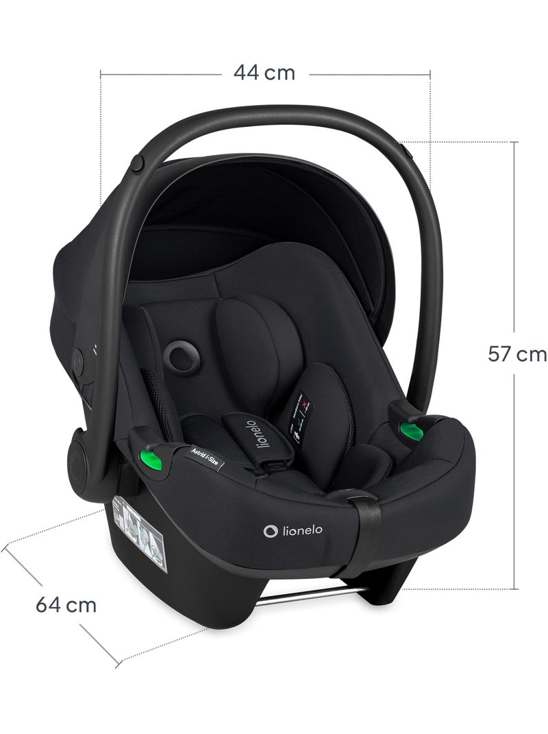 Seggiolino Auto LIONELO Astrid i-Size - Ovetto 40-87 cm - ADAC - Leggero Nero - Kiabi