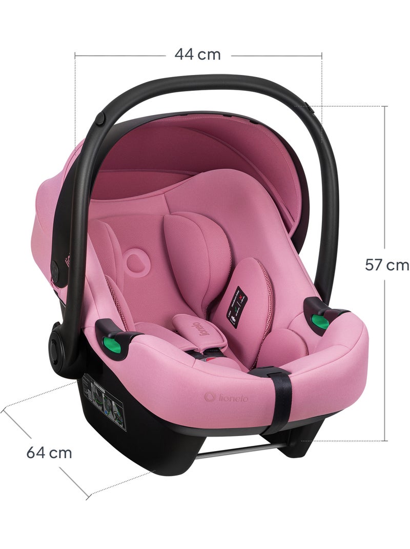 Seggiolino Auto LIONELO Astrid i-Size - Ovetto 40-87 cm - ADAC - Leggero Rosa - Kiabi