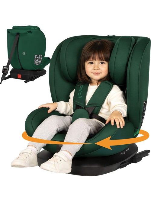 Seggiolino auto LIONELO Bastiaan i-Size 360° - ISOFIX - Gruppo 0+/1/2/3 - da 40 a 150 cm - SideProte - Kiabi