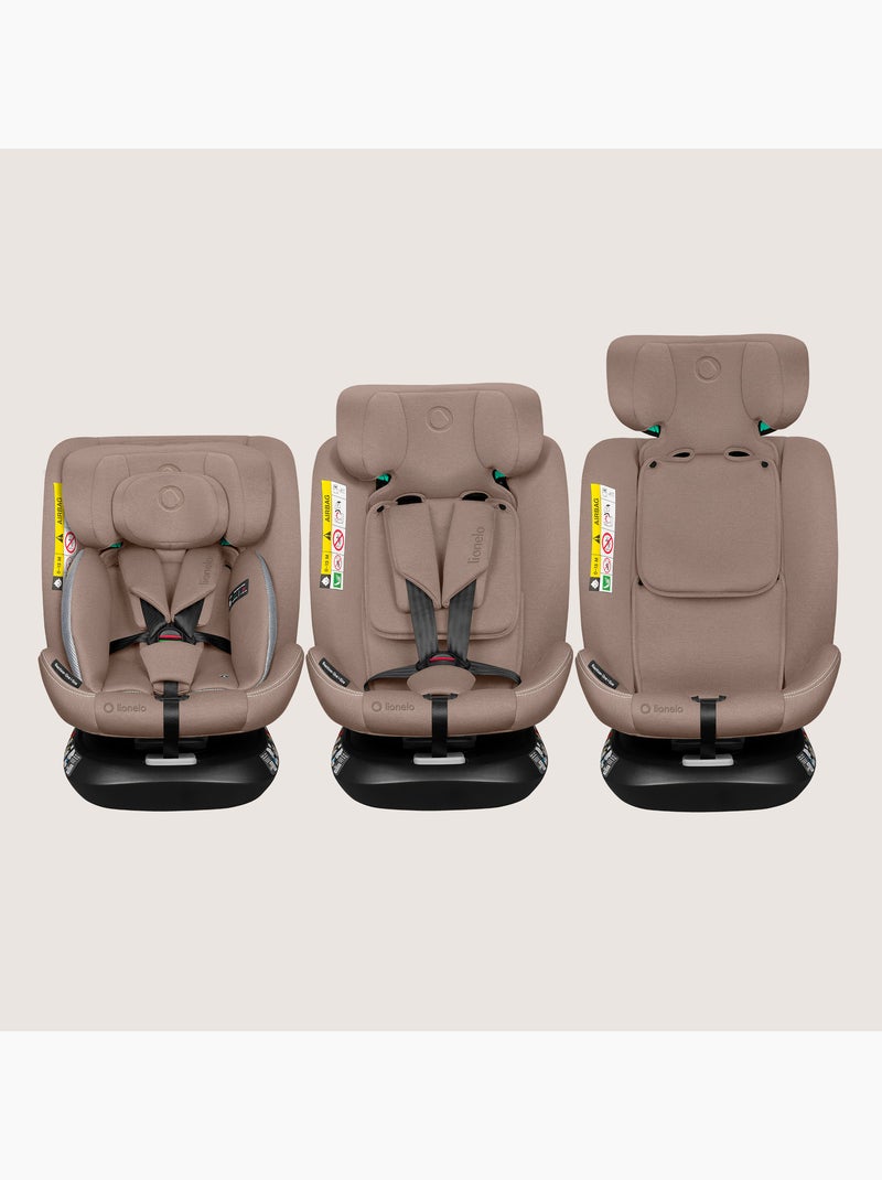 Seggiolino auto LIONELO Bastiaan One i-Size 40-150 cm - base girevole a 360° - ISOFIX Beige - Kiabi