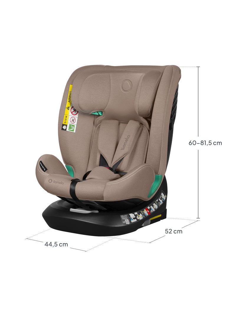 Seggiolino auto LIONELO Bastiaan One i-Size 40-150 cm - base girevole a 360° - ISOFIX Beige - Kiabi