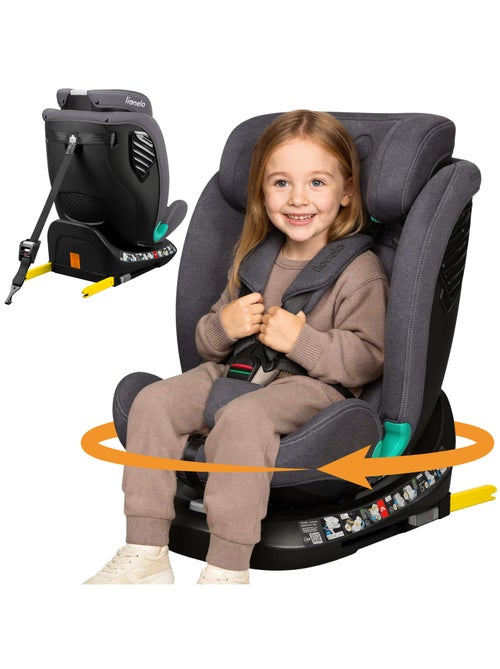 Seggiolino auto LIONELO Bastiaan One i-Size 40-150 cm - base girevole a 360° - ISOFIX - Kiabi