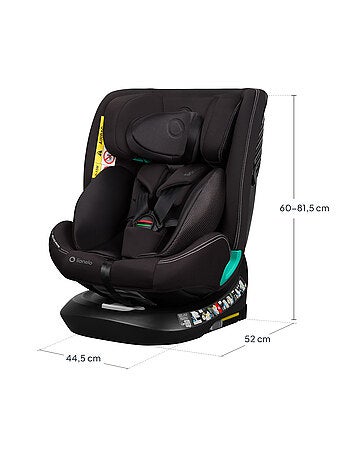 Seggiolino auto LIONELO Bastiaan One i-Size 40-150 cm - base girevole a 360° - ISOFIX