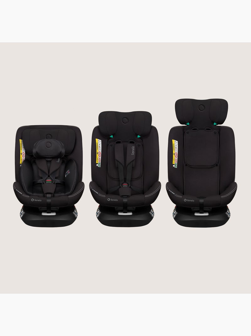Seggiolino auto LIONELO Bastiaan One i-Size 40-150 cm - base girevole a 360° - ISOFIX Nero - Kiabi