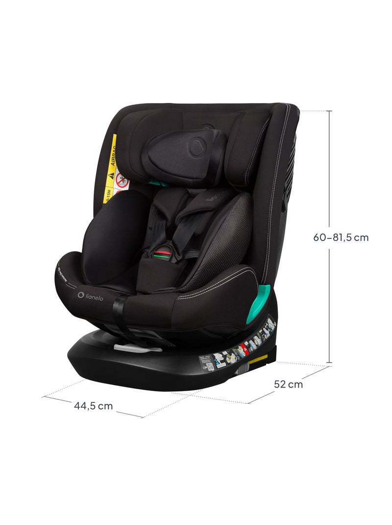 Seggiolino auto LIONELO Bastiaan One i-Size 40-150 cm - base girevole a 360° - ISOFIX Nero - Kiabi