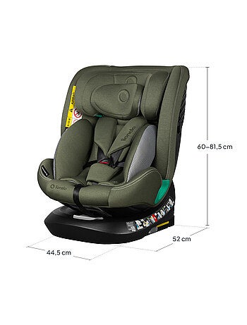 Seggiolino auto LIONELO Bastiaan One i-Size 40-150 cm - base girevole a 360° - ISOFIX