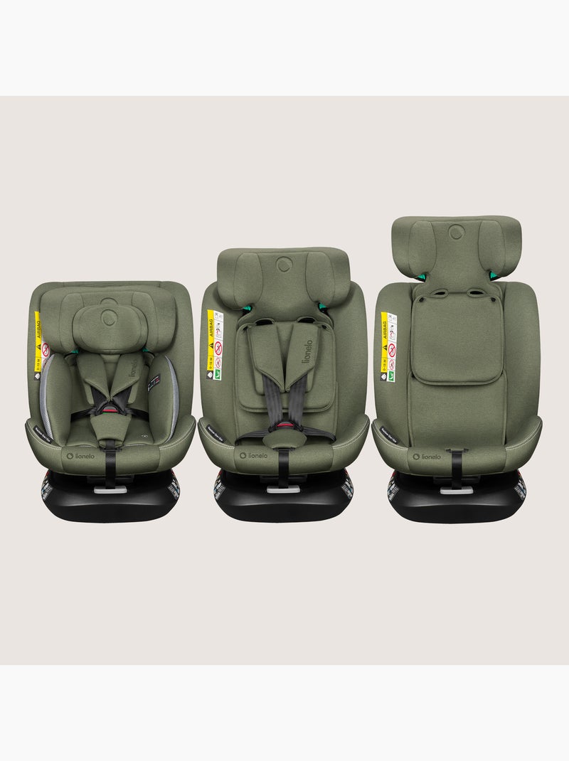 Seggiolino auto LIONELO Bastiaan One i-Size 40-150 cm - base girevole a 360° - ISOFIX Verde - Kiabi