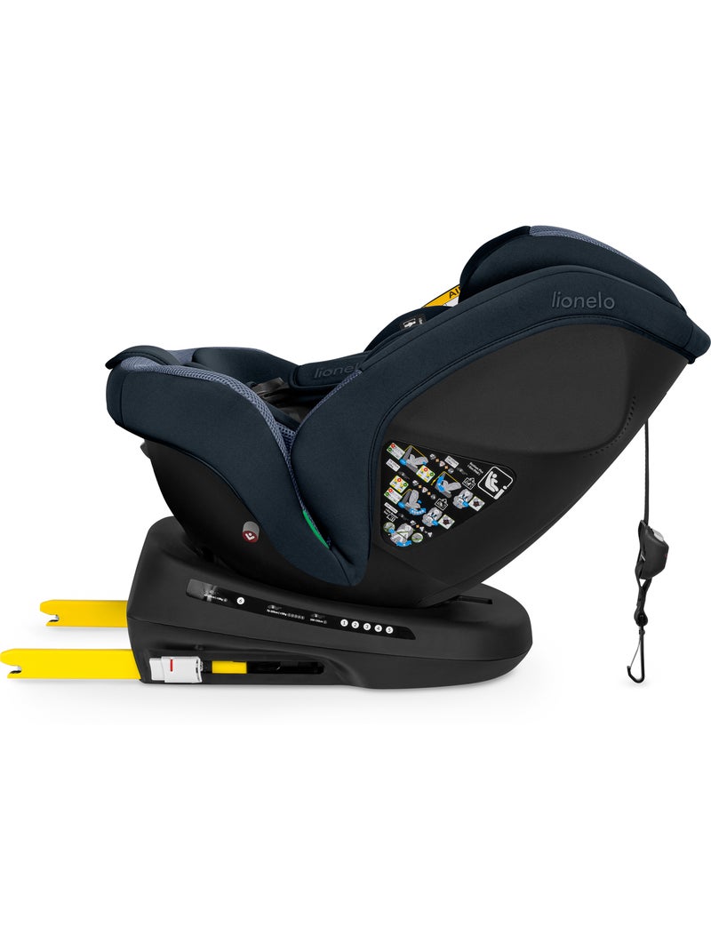 Seggiolino Auto LIONELO Bastiaan Plus i-Size - Girevole 360° - 40-150 cm - ISOFIX Blu - Kiabi