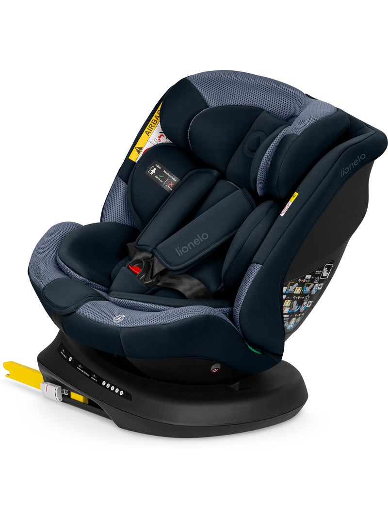 Seggiolino Auto LIONELO Bastiaan Plus i-Size - Girevole 360° - 40-150 cm - ISOFIX Blu - Kiabi