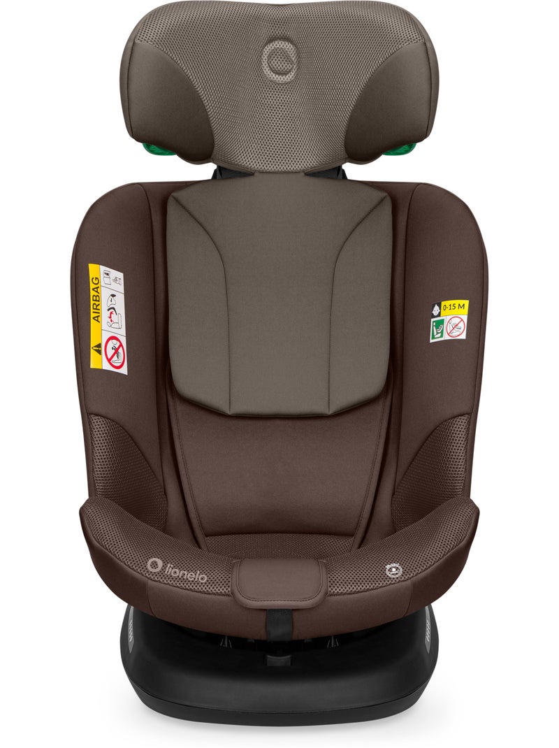 Seggiolino Auto LIONELO Bastiaan Plus i-Size - Girevole 360° - 40-150 cm - ISOFIX Marrone cioccolato - Kiabi