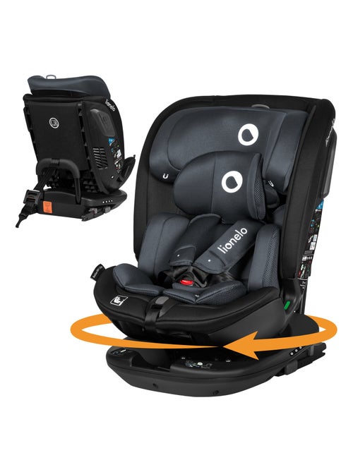 Seggiolino auto LIONELO Bastiaan RWF i-Size 40-150 cm - Base girevole a 360° - ISOFIX - Gruppo 0/1/2 - Kiabi