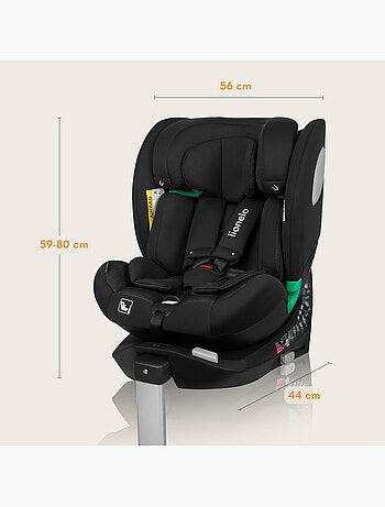 Seggiolino auto LIONELO Braam Air i-Size 360° - 40-150 cm - ISOFIX - Ventilatore integrato - Gruppo