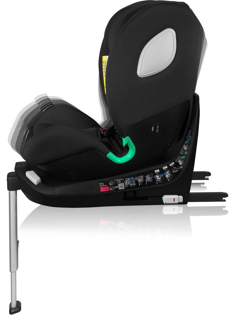 Seggiolino auto LIONELO Braam Air i-Size 360° - 40-150 cm - ISOFIX - Ventilatore integrato - Gruppo Nero Nero - Kiabi