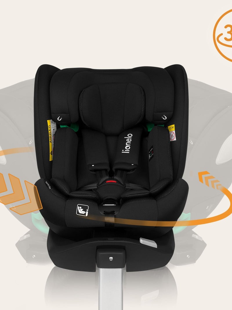 Seggiolino auto LIONELO Braam i-Size 360° - 40-150 cm - ISOFIX - Gruppo 0/1/2/3 Nero - Kiabi