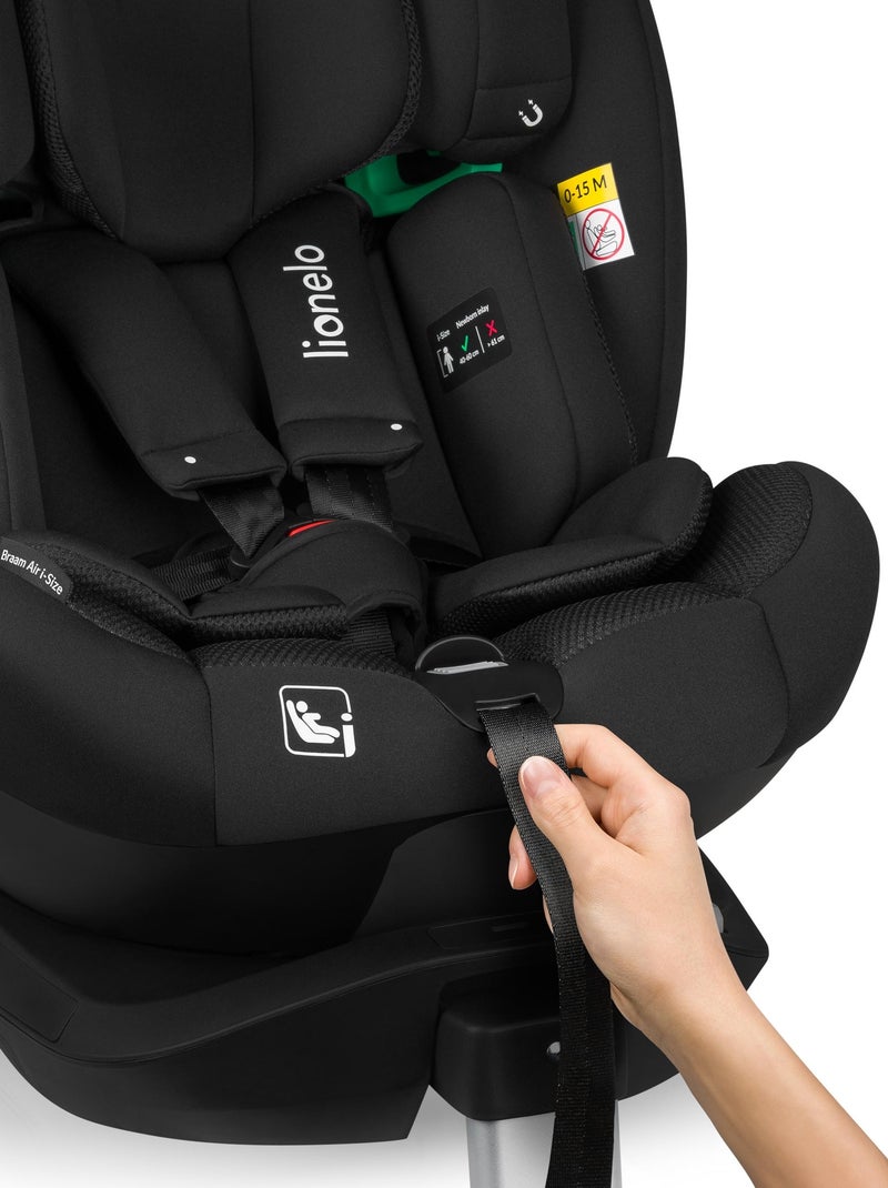 Seggiolino auto LIONELO Braam i-Size 360° - 40-150 cm - ISOFIX - Gruppo 0/1/2/3 Nero - Kiabi