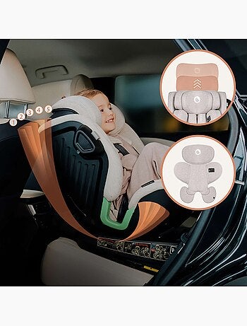Seggiolino auto LIONELO Harmony i-Size 360° - ISOFIX - 60% bambù - 40-150 cm - Gruppo 0+/1/2/3