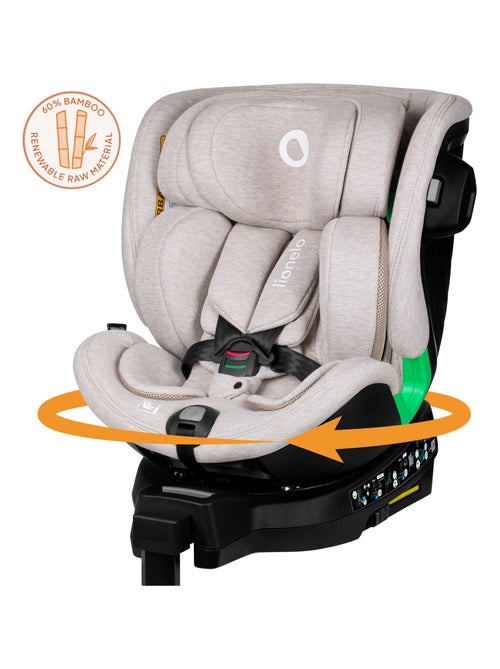 Seggiolino auto LIONELO Harmony i-Size 360° - ISOFIX - 60% bambù - 40-150 cm - Gruppo 0+/1/2/3 - Kiabi