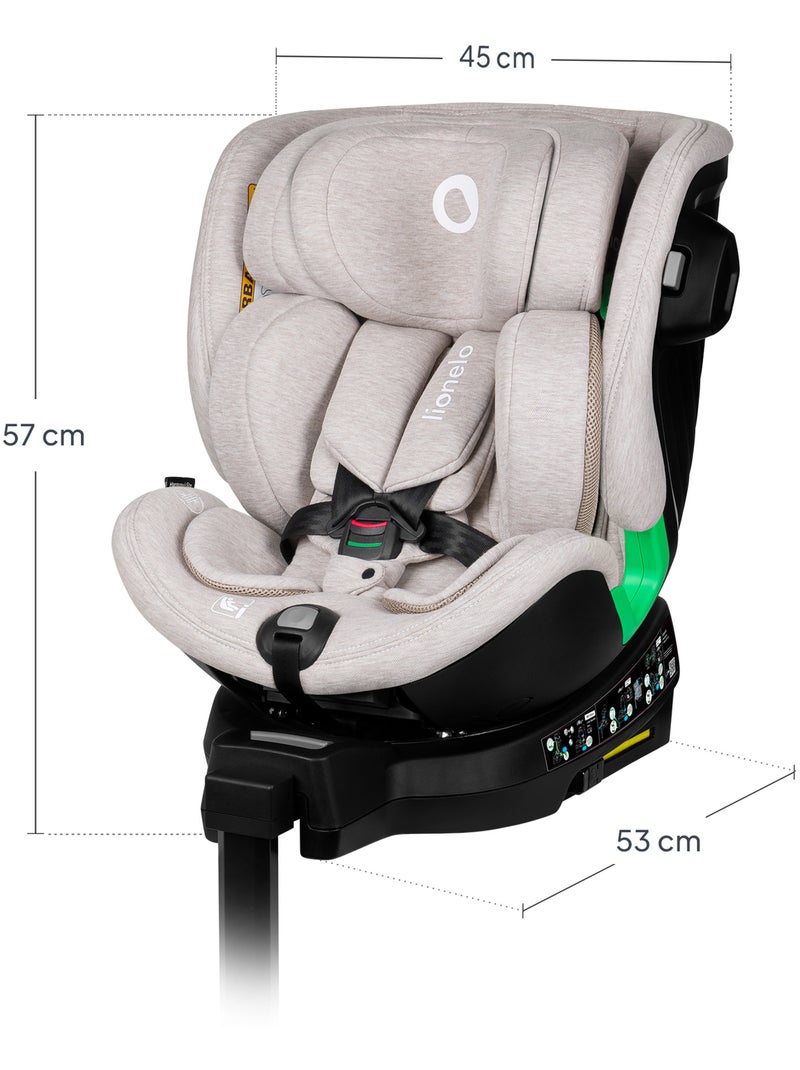 Seggiolino auto LIONELO Harmony i-Size 360° - ISOFIX - 60% bambù - 40-150 cm - Gruppo 0+/1/2/3 Beige - Kiabi
