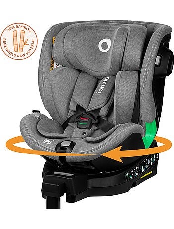 Seggiolino auto LIONELO Harmony i-Size 360° - ISOFIX - 60% bambù - 40-150 cm - Gruppo 0+/1/2/3