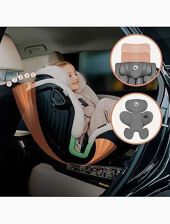 Seggiolino auto LIONELO Harmony i-Size 360° - ISOFIX - 60% bambù - 40-150 cm - Gruppo 0+/1/2/3