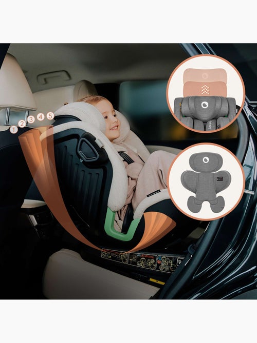 Seggiolino auto LIONELO Harmony i-Size 360° - ISOFIX - 60% bambù - 40-150 cm - Gruppo 0+/1/2/3 - Kiabi