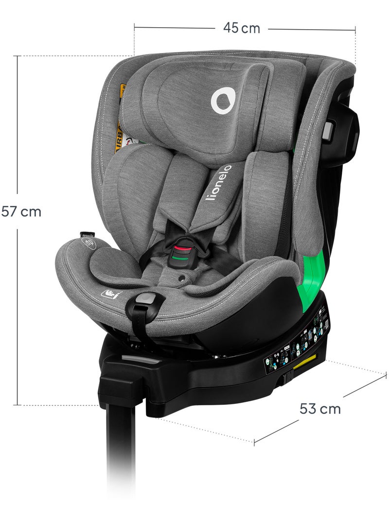 Seggiolino auto LIONELO Harmony i-Size 360° - ISOFIX - 60% bambù - 40-150 cm - Gruppo 0+/1/2/3 Grigio - Kiabi