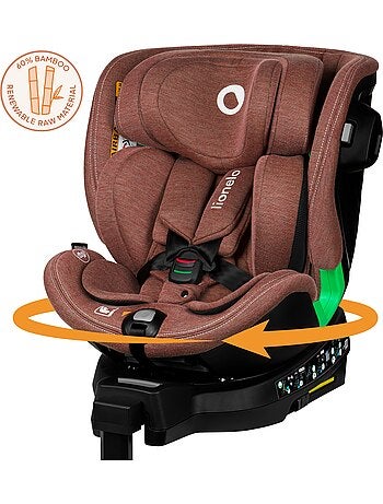 Seggiolino auto LIONELO Harmony i-Size 360° - ISOFIX - 60% bambù - 40-150 cm - Gruppo 0+/1/2/3