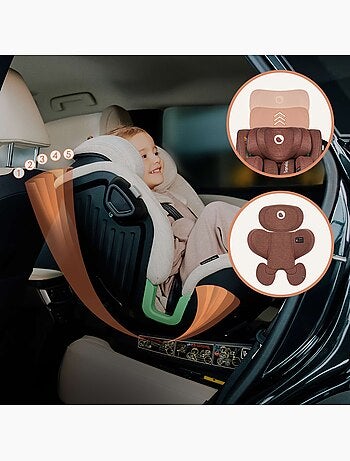 Seggiolino auto LIONELO Harmony i-Size 360° - ISOFIX - 60% bambù - 40-150 cm - Gruppo 0+/1/2/3