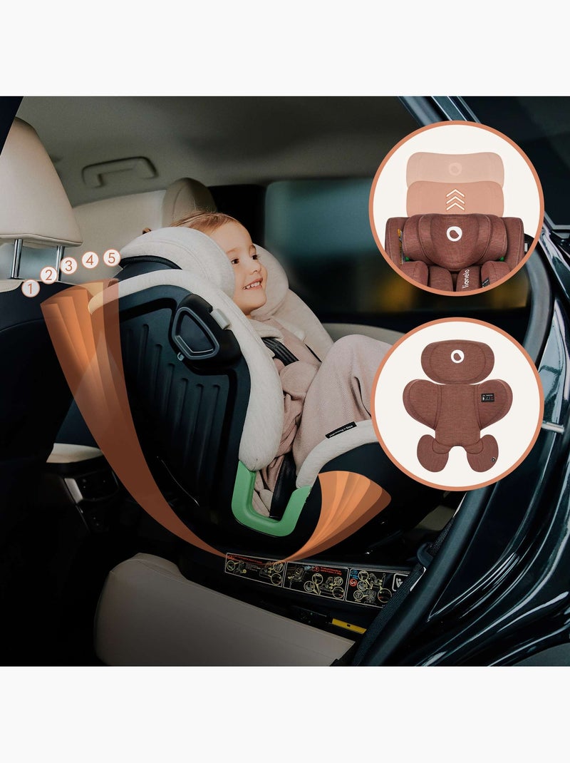 Seggiolino auto LIONELO Harmony i-Size 360° - ISOFIX - 60% bambù - 40-150 cm - Gruppo 0+/1/2/3 Marrone - Kiabi