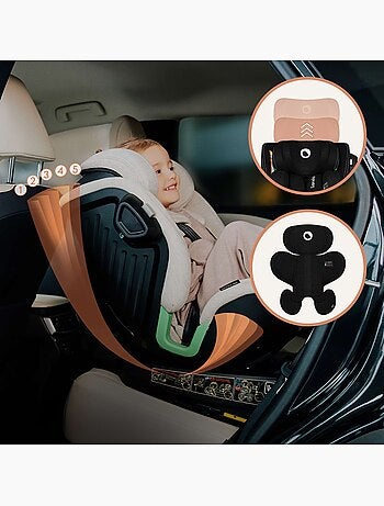 Seggiolino auto LIONELO Harmony i-Size 360° - ISOFIX - 60% bambù - 40-150 cm - Gruppo 0+/1/2/3