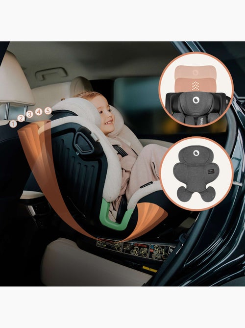 Seggiolino auto LIONELO Harmony i-Size 360° - ISOFIX - 60% bambù - 40-150 cm - Gruppo 0+/1/2/3 - Kiabi