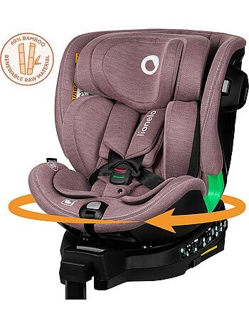 Seggiolino auto LIONELO Harmony i-Size 360° - ISOFIX - 60% bambù - 40-150 cm - Gruppo 0+/1/2/3