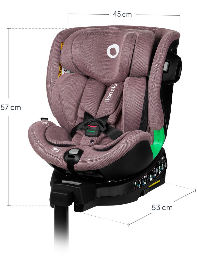 Seggiolino auto LIONELO Harmony i-Size 360° - ISOFIX - 60% bambù - 40-150 cm - Gruppo 0+/1/2/3 Rosa - Kiabi