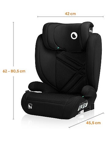 Seggiolino auto LIONELO Hugo i-Size 100-150 cm - ISOFIX - Gruppo 2/3 - Poggiatesta in memory foam