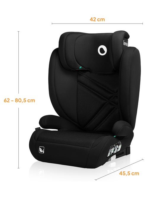 Seggiolino auto LIONELO Hugo i-Size 100-150 cm - ISOFIX - Gruppo 2/3 - Poggiatesta in memory foam - Kiabi