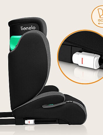 Seggiolino auto LIONELO Hugo i-Size 100-150 cm - ISOFIX - Gruppo 2/3 - Poggiatesta in memory foam