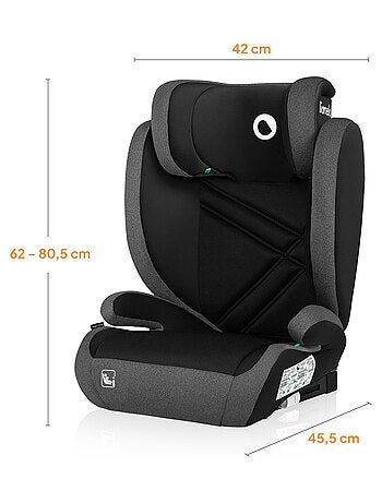 Seggiolino auto LIONELO Hugo i-Size 100-150 cm - ISOFIX - Gruppo 2/3 - Poggiatesta in memory foam