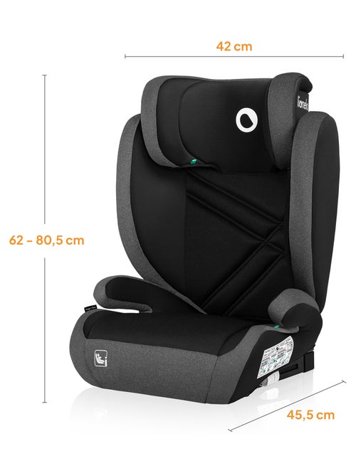 Seggiolino auto LIONELO Hugo i-Size 100-150 cm - ISOFIX - Gruppo 2/3 - Poggiatesta in memory foam - Kiabi