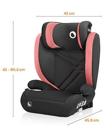 Seggiolino auto LIONELO Hugo i-Size 100-150 cm - ISOFIX - Gruppo 2/3 - Poggiatesta in memory foam