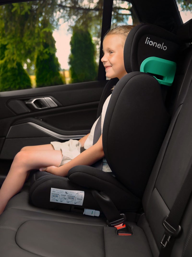 Seggiolino auto LIONELO Hugo i-Size 100-150 cm - ISOFIX - Gruppo 2/3 - Poggiatesta in memory foam Nero Rosa - Kiabi