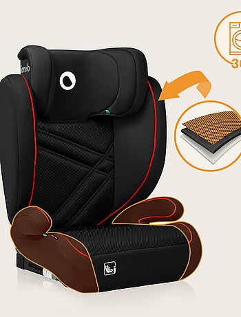 Seggiolino auto LIONELO Hugo i-Size 100-150 cm - ISOFIX - Gruppo 2/3 - Poggiatesta in memory foam