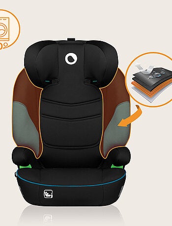 Seggiolino auto LIONELO Lars i-Size 100-150 cm - Seduta larga - Gruppo 2/3 - Rivestimento sfoderabil