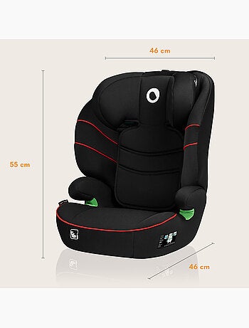Seggiolino auto LIONELO Lars i-Size 100-150 cm - Seduta larga - Gruppo 2/3 - Rivestimento sfoderabil